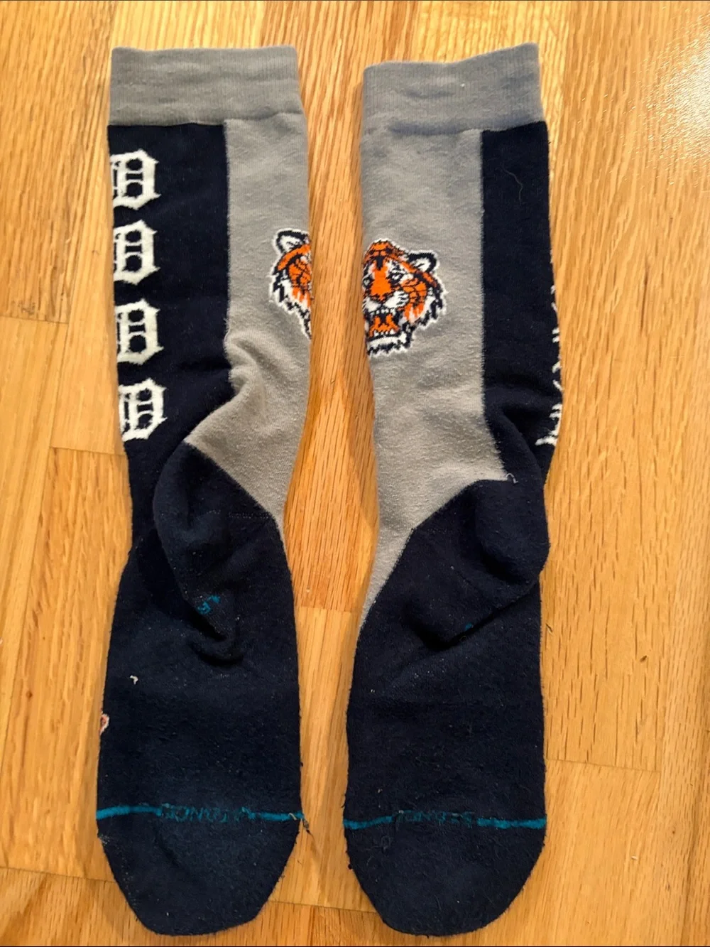 Stance Detroit Tigers Grey, Navy & Orange Crew Socks